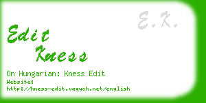 edit kness business card